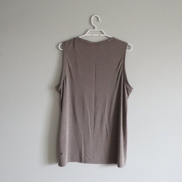 Athleta Women's Sz Lrg Brown Vital 2.0 Sleeveless Active Stretch Crew Tank Top - Picture 2 of 12